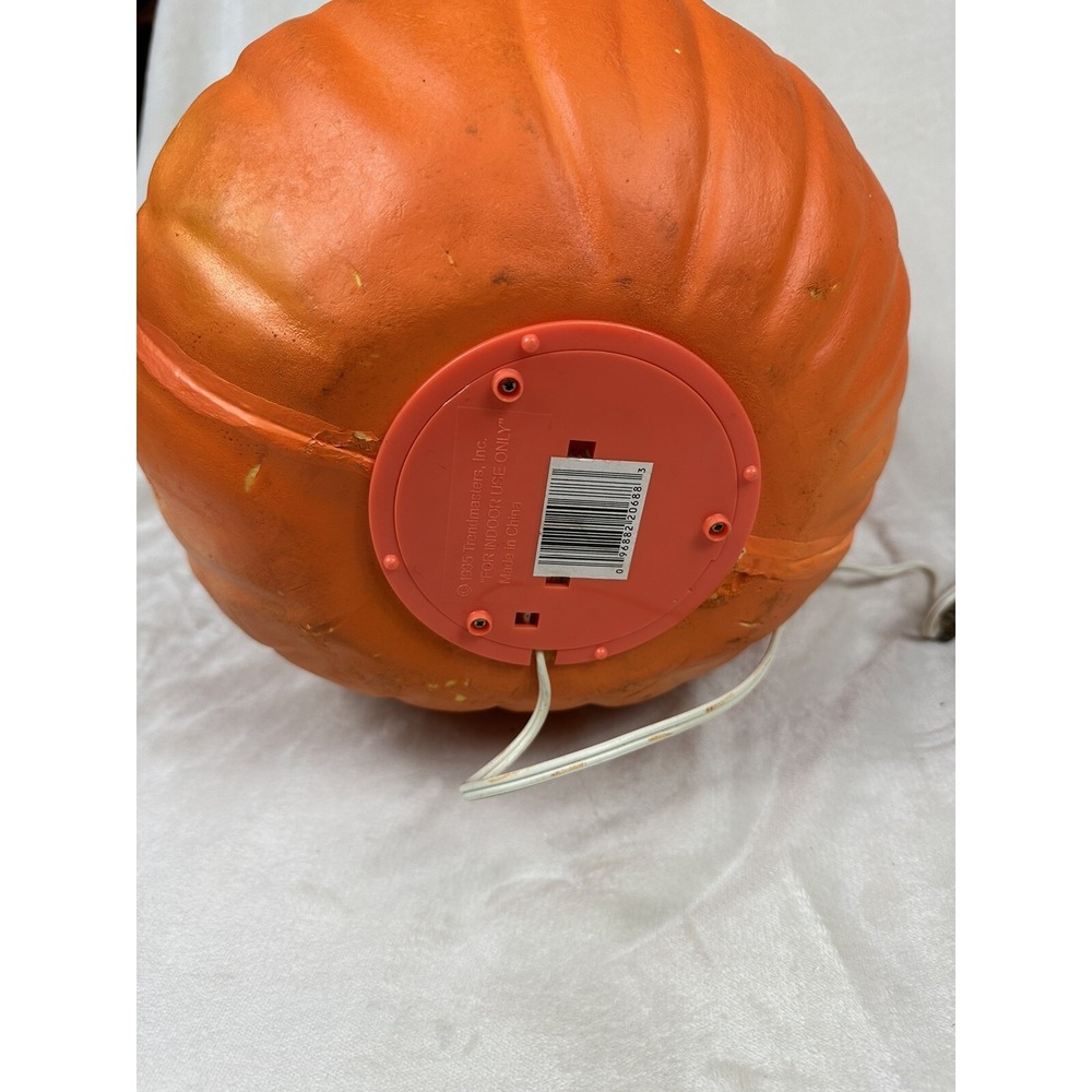 VTG 1995 Trendmasters Light Up Jack O Lantern Pumpkin Halloween Foam Mold 16" - Picture 9 of 13